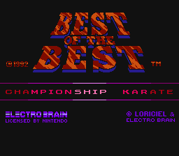 Best of the Best: Championship Karate title screenshot
